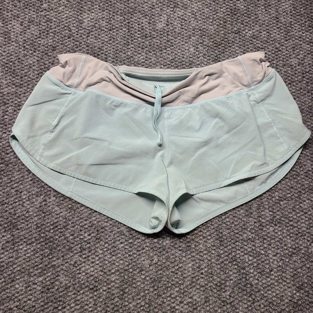 Lululemon Speed Up Shorts Womens 10 Blue Stretch Running Training Athletic 2.5"